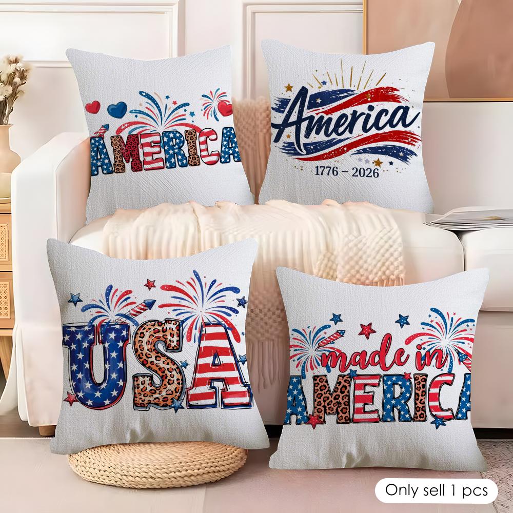 happy th Anniversary Cushion Cover Soft Plush Fabric DoubleSided Printed Cushion Covers for All Seasons Modern Home Decor