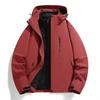 Men's Custom Logo Waterproof 3-in-1 Outdoor Jacket Set with Fleece Lining, Autumn/Winter Workwear, Women's Group Printed Version Available