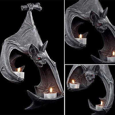 Wandleuchter Kerzenhalter, Wand Teelichthalter, Rustikale Wanddeko Skulptur Hängende Deko, Halloween Kerzenhalter für Wohnzimmer, Hroom