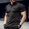 Men's Summer Short Sleeve Muscle Pocket Polo Shirt - Sports Casual