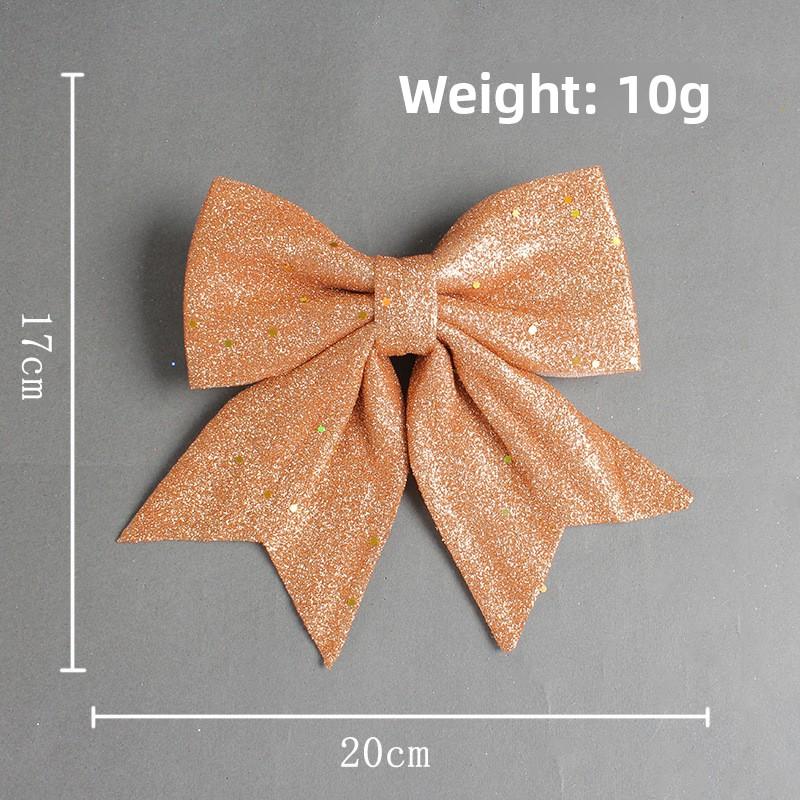 Christmas Gold Powder Bow-shaped Christmas Tree Decoration Pendant Gift Box Accessory