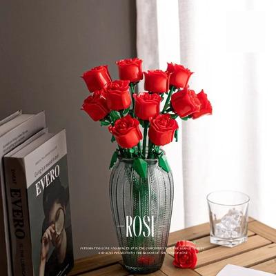 Ewige Blume Rose Baustein Spielzeug Kompatibel mit LEGO Montage Dekoration Mädchen Valentinstag Lehrertag Geschenk