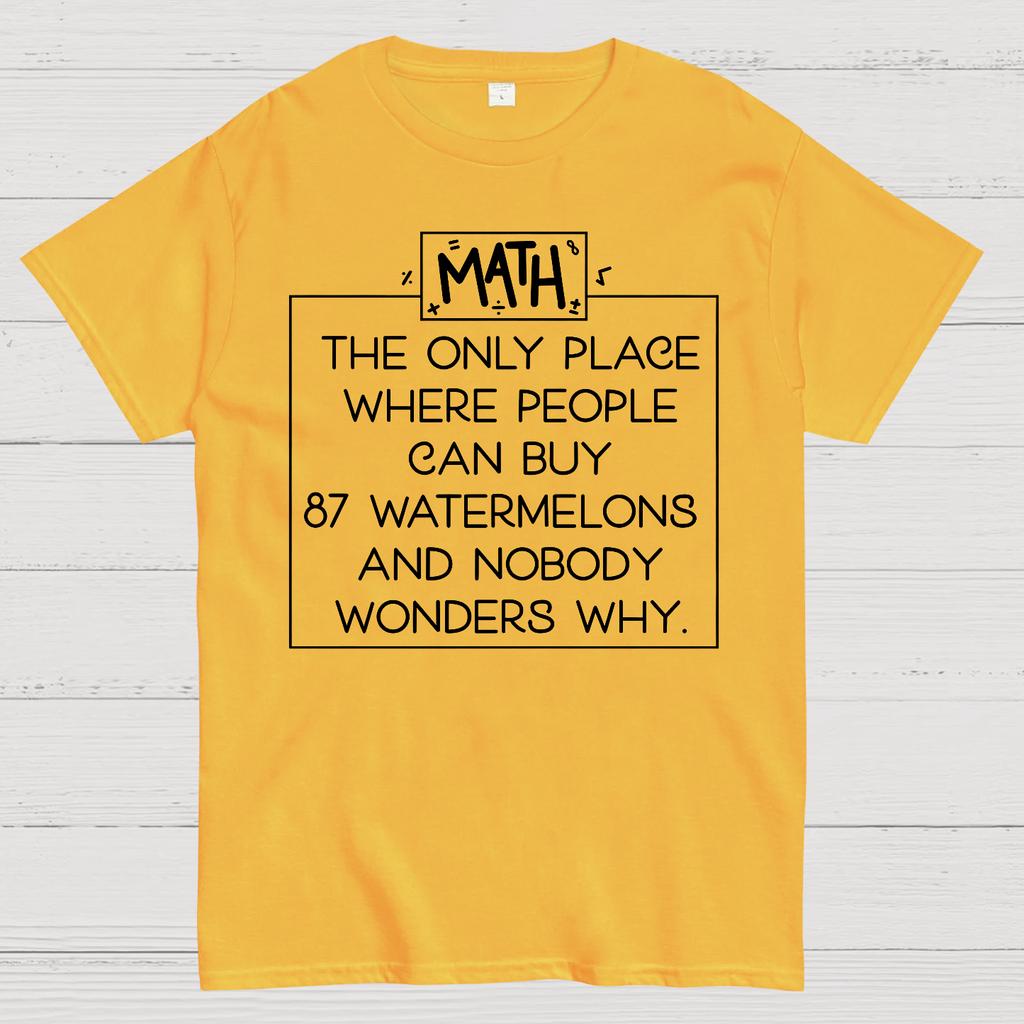 Mathematics - Interesting Sayings Cotton Summer Casual Cool Loose T-Shirt