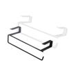 Weiß Schwarz Toilettenregal Papierrollenhalter Home Organizer Taschentuchhalter unter dem Schrank Handtuchhalter Bad