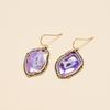 Vintage Amethyst Two-Tone Pendant Earrings