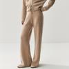 Old Money Style Women's Cashmere Waffle Knit Hooded Cardigan & Wide-Leg Pants Set - Autumn/Winter Edition