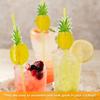 50Pcs Paper Drinking Straw 3D Fruit Paper Straws Pineapple Flamingo Design Paper Straw Eco Friendly Recyclable Drinking Straw