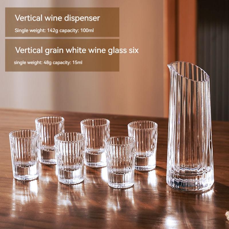 Six Bottles Of White Wine Glass, Wine Divider, Bullet Glass, Wine Set, Wine Glass, Small, One Or Two Wine Cups, One Cup