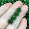 Natural Hetian Lake Green Jade Beads: Round, Barrel, and Lulutong Multi-Treasure Bracelet Spacer Beads.