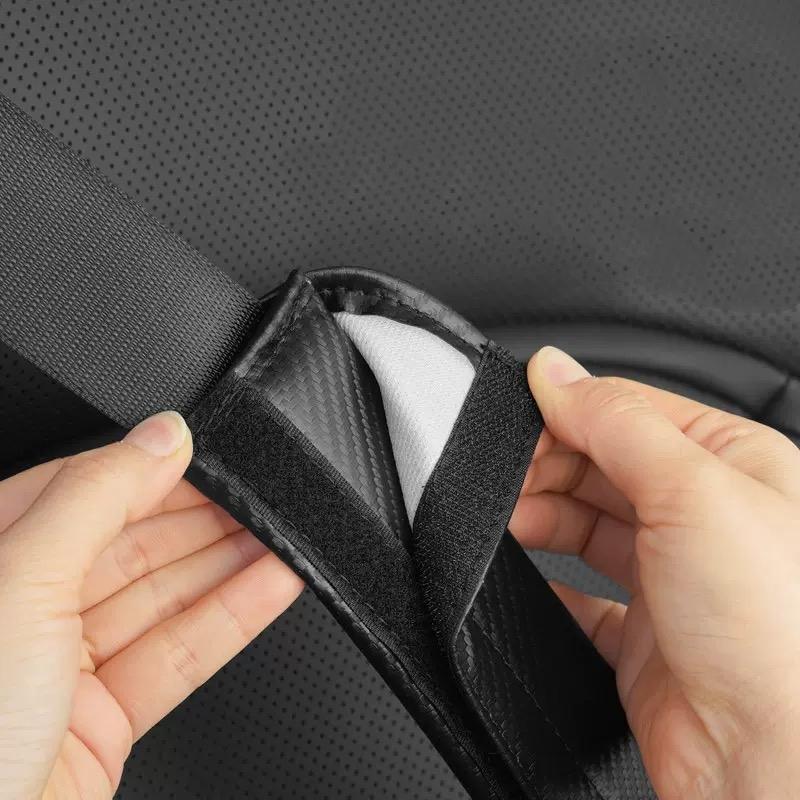 ABC3  2Pcs Car Seat Belt Cover Shoulder Protector Cushion Pad for Skoda Octavia 2 3 Fabia Superb Rapid Kodiaq Karoq Auto Accessories
