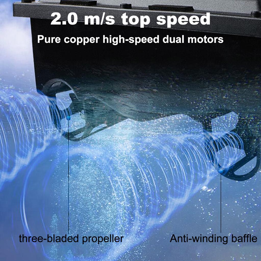 RC łódź z przynętą RC łódź z przynętą lokalizator ryb 0,75 kg ładowanie 500M pilot podwójny silnik lampka nocna