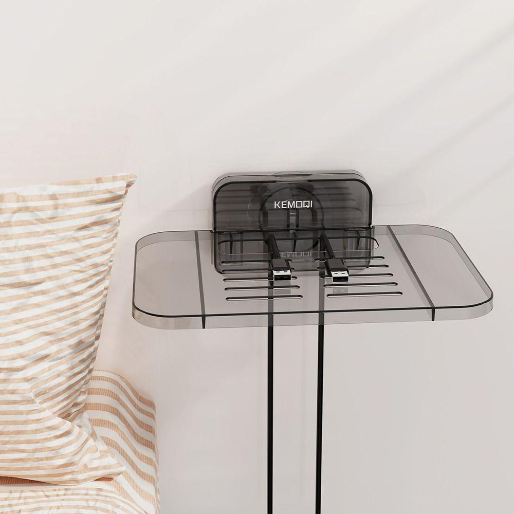 Suction Cup TV Set-top Box Rack Transparent Cable Power Bracket  Living Room Socket
