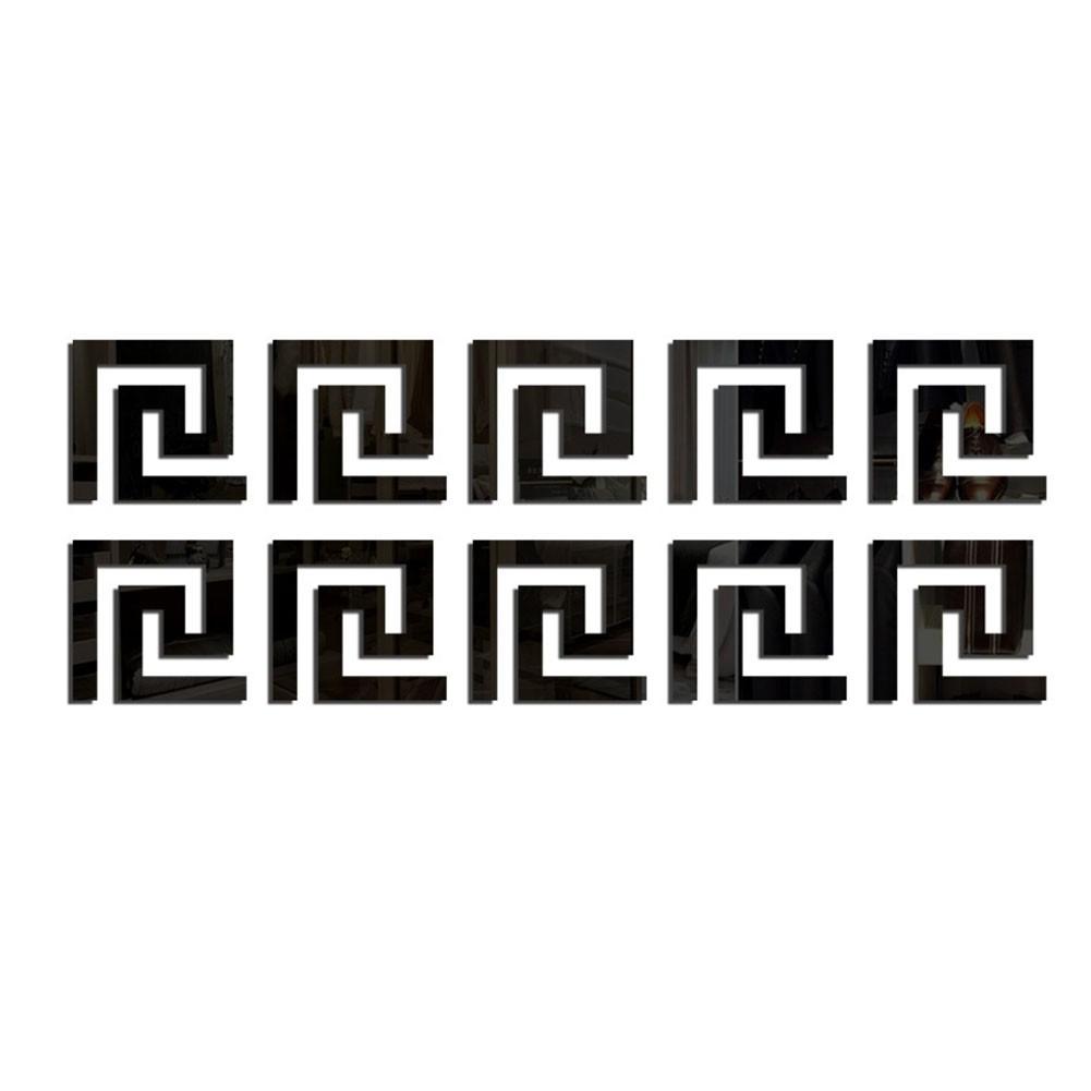 Mirror Waist Line Edge Strip Decal Wall Sticker  TV Background Home Decor