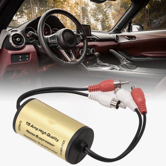 Yousheng Car Audio Noise Filter Remove Engine Whine And Static Car Audio Hum Eliminator Sound Quality Enhancer for Car Stereo Systems