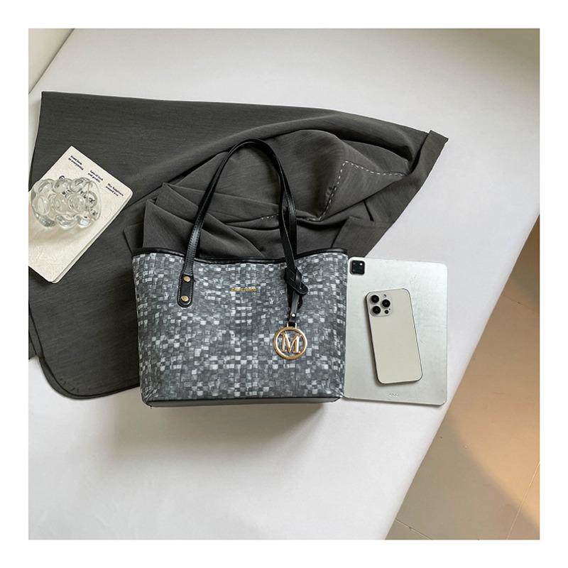 Bolso Tote Grande de Capacidad Simple y Elegante Bolso de Hombro de Color Sólido de Moda para Viajes Diarios para Mujer CLE