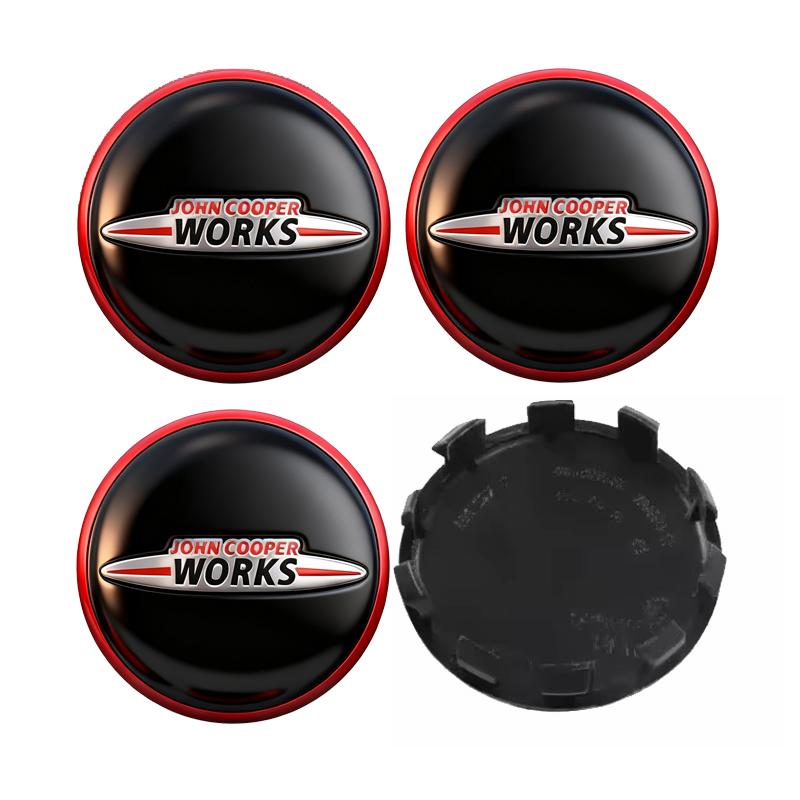 

4Pcs 54MM 56MM Car Wheel Hub Center Cap Badge Accessories For BMW MINI Cooper S Works JCW R55 R56 R50 R53 R60 R61 F54 F55 F56..
