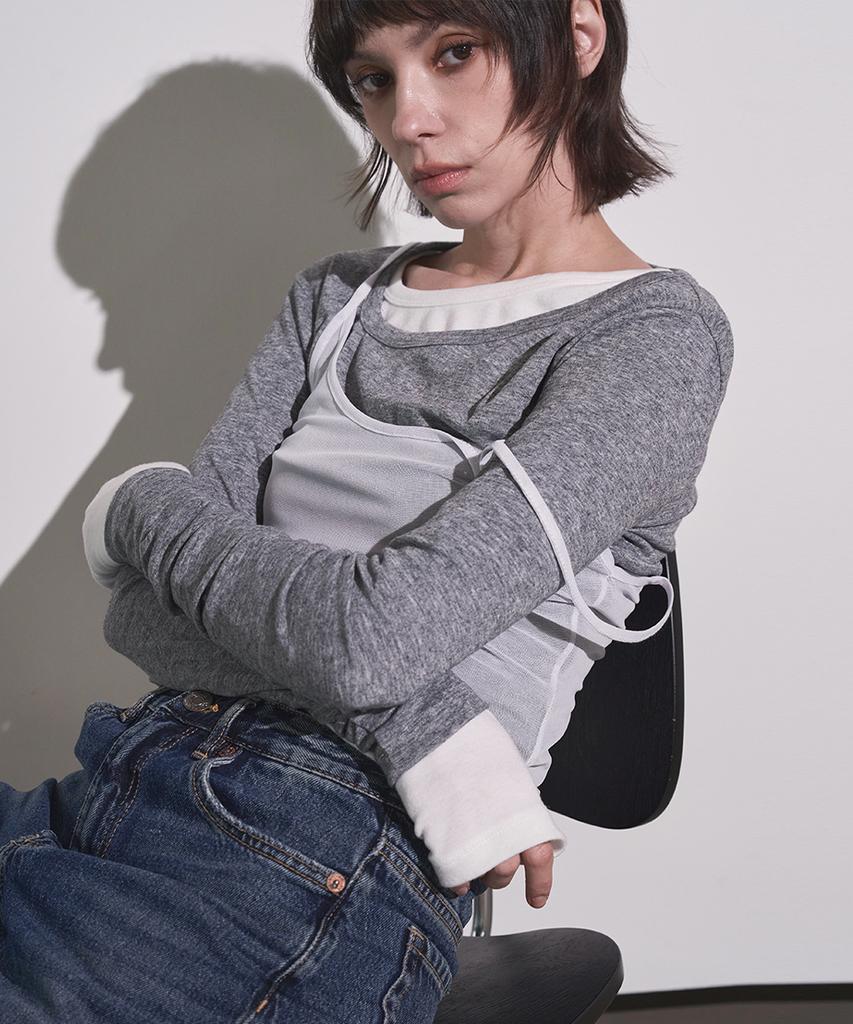 SIGREAT Mesh Layered T-Shirt_Gray