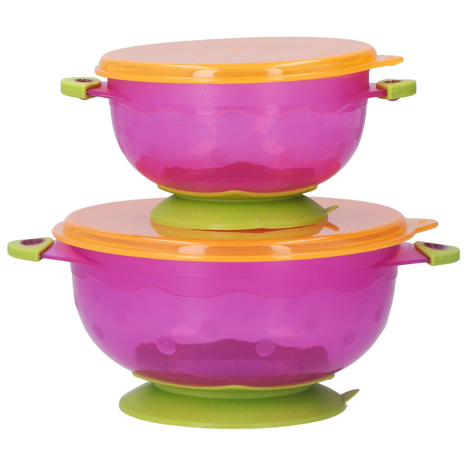 

2 шт. детские миски на присосках, миска на присосках с крышками для обучения ребенка самостоятельному кормлению