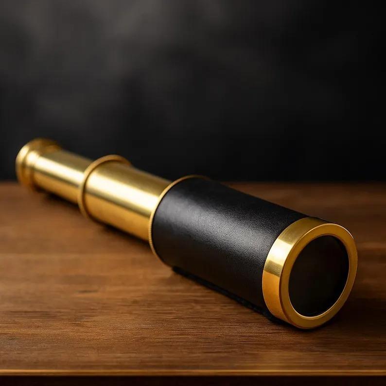Antique Brass Nautical Telescope: Vintage Pirate Spyglass Decor