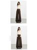 Women's Khaki High Waist Wide Leg Jeans - 2025 Autumn/Winter Collection