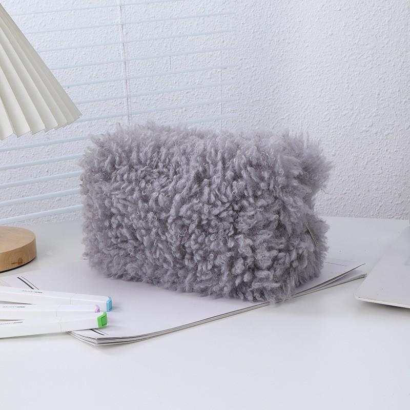 New Korean Style Cute Large Capacity Cosmetic Bag Portable Plush Storage Bag Instagram Style Skin Care Products Washes Storage Bag