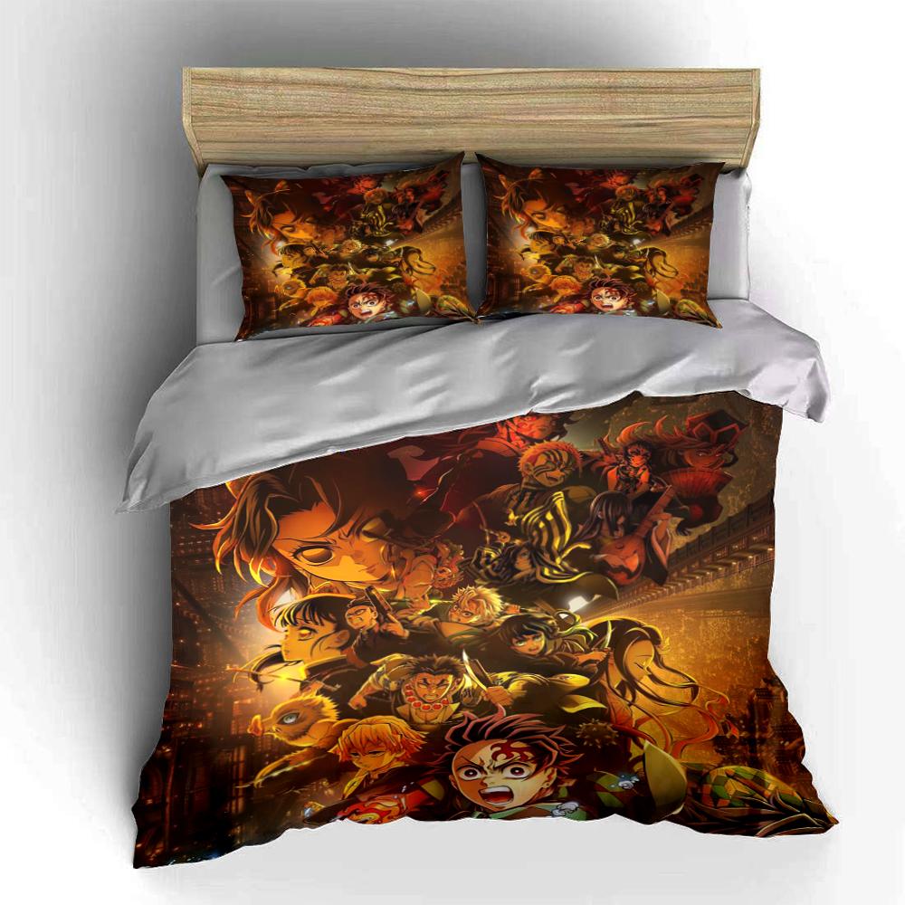 Dramatic Anime Bedding Set Bedding set (1 duvet cover, 2 pillowcases, duvet not included)
