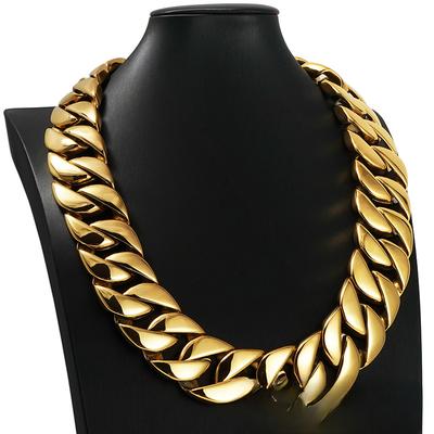 Gegoten ketting van titaniumstaal voor heren Ruw gegoten Grote hiphop roestvrijstalen ketting
