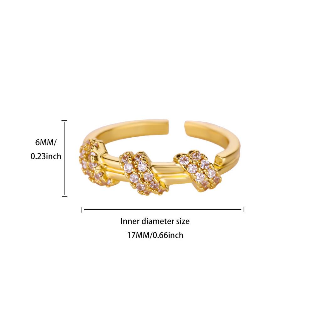 Simple Zircon Butterfly Open Ring Niche Design Ring Daily Wear Jewelry New