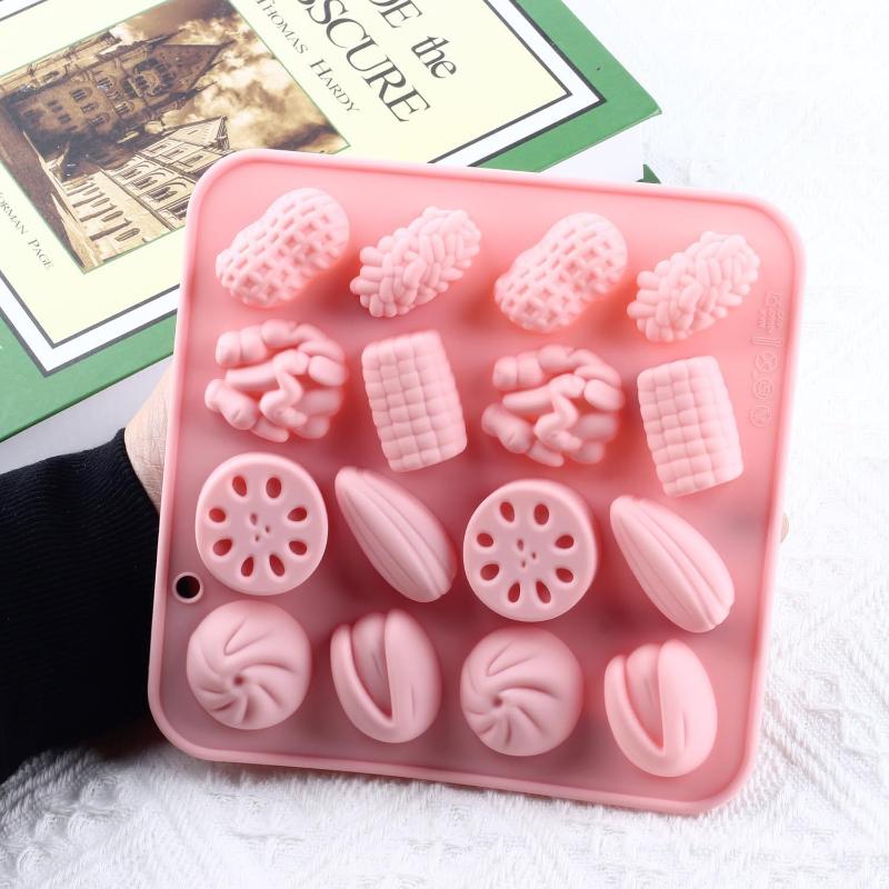 Reusable 3D Nut Silicone Mold with Heat Resistance Perfect for Confectionery Baking