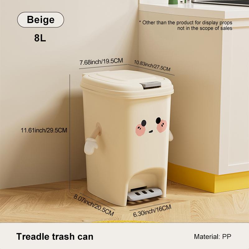 

Uforu Creative Trash Can Household Advanced Sense Large Capacity Kitchen Living Room Press Pedal Double Open Trash Can