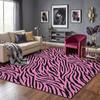 Living Room Carpet Non-slip Machine Washable Soft Floor Mat Pink Zebra Print Rug Large Area Home Decoration Rugs Alfombra