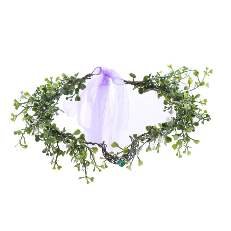 

Natural Style Leaves Shape Headband for Bride Adjustable Ethnic Style Hair Hoop Wedding Party Bride Hair Accessories 1
