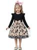 Süßes Kleinkind Mädchen Blumenmuster Tüllkleid Puffärmel Elegantes Prinzessinnenkleid für den Alltag und Partys