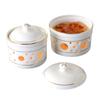 ZISIZ Gold-Rimmed Bird's Nest Stew Bowl with Stove Set
