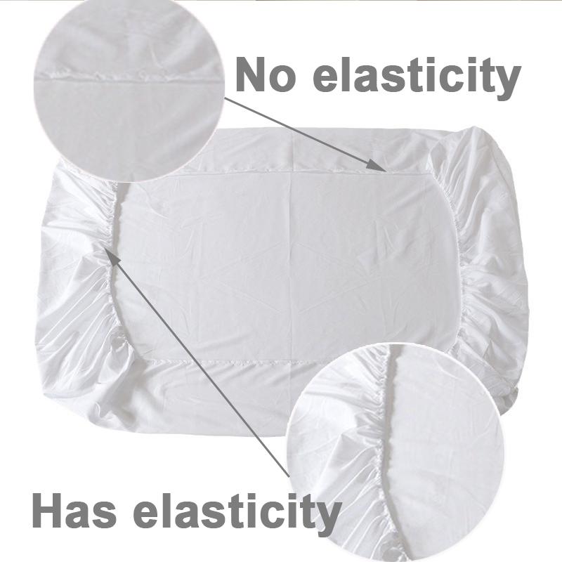 1PC Solid Color Bed Sheet, Comfortable Fitted Sheets, Deep Pocket Mattress Protective Cover Bedding Collection Smooth Texture
