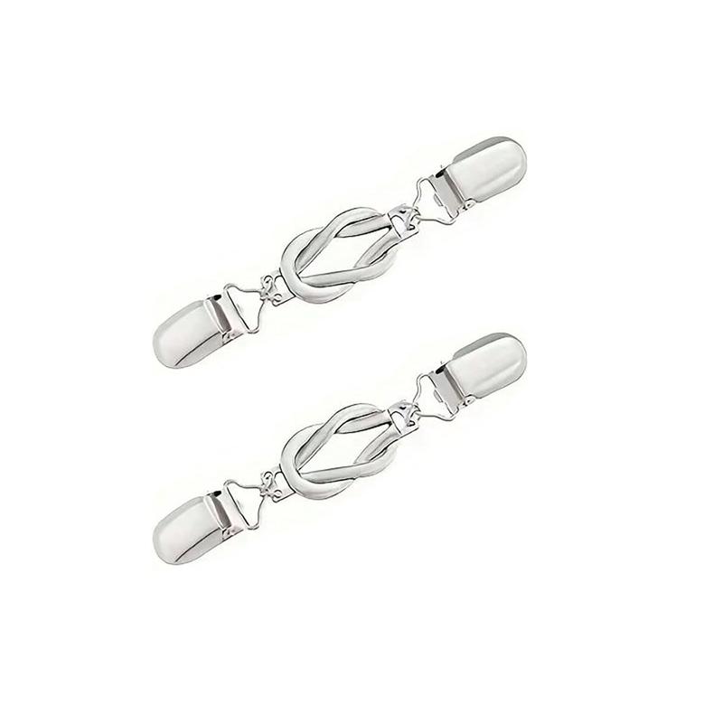 1/2Pcs Adjustable Waist Cinchers Retro Alloy Brooches for Women Shawl Collar Clips Scarf Clasp Anti-Slip Fixing Fashion Accessories