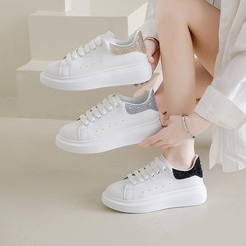 Summer new breathable little white shoes female students platform versatile casual sports board shoes 1