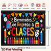 Bienvenidos De Regreso A Clases Backdrop, Spanish Back to School Banner