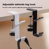 Hook Without Punching Student Desk Edge Hanging Bag Hook Desk Handbag Hanger Mental Mount Bag Holder Hook Clamp Adjustable