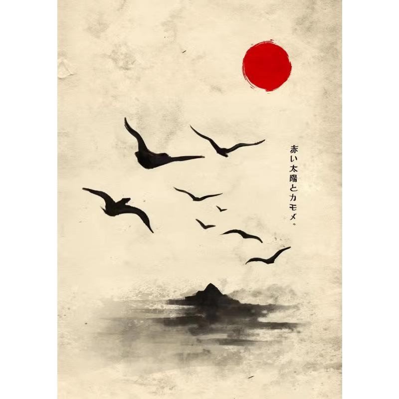 Japanisches Samurai Leinwandgemälde Wandkunst Charakter Poster und Drucke Heimdekorationsbild für Wohnzimmer Schlafzimmer Ästhetisch