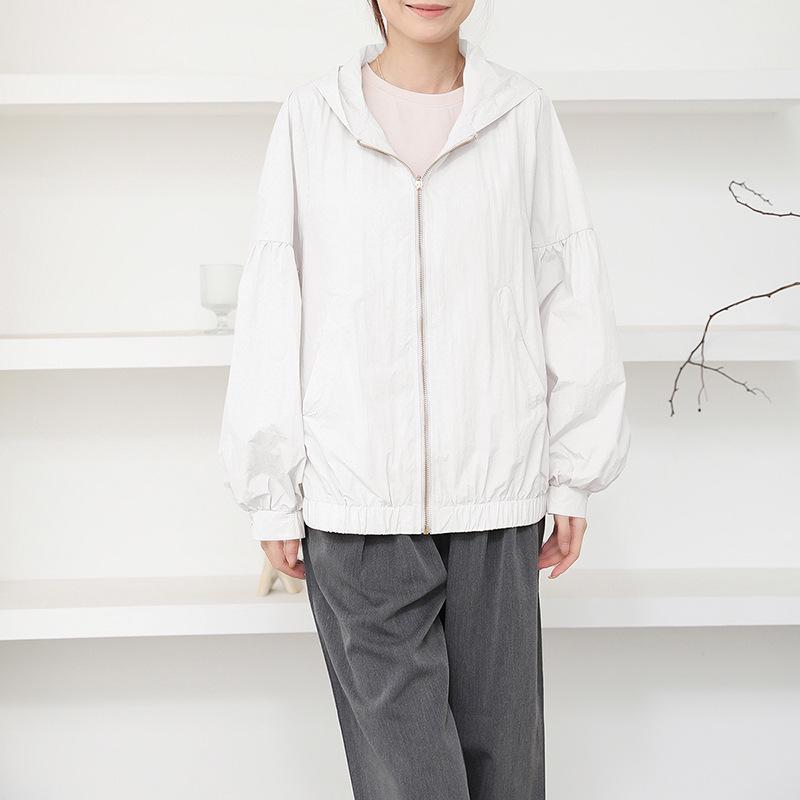 

Rakuten Women s Summer Sun Protection Jacket - Zippered Hooded, Waterproof, Oil-Resistant, Quick-Drying, Versatile Casual Wear. Large білий