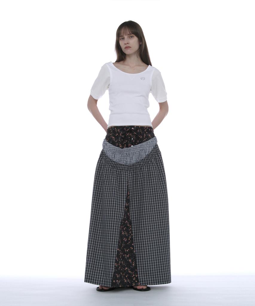 Partimento Woman Multi-Layered Maxi Skirt_Floral