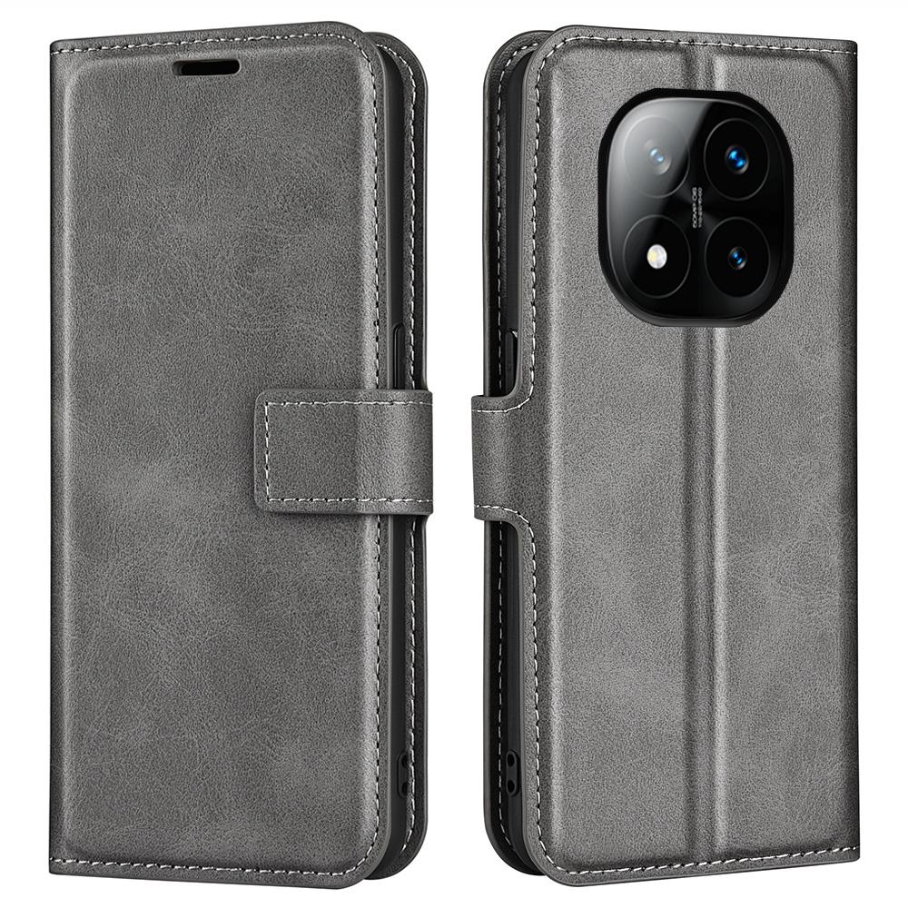 For Xiaomi Redmi Note 14 Pro+ 5G Stand Case Anti-Scratch Calf Texture Leather Phone Cover