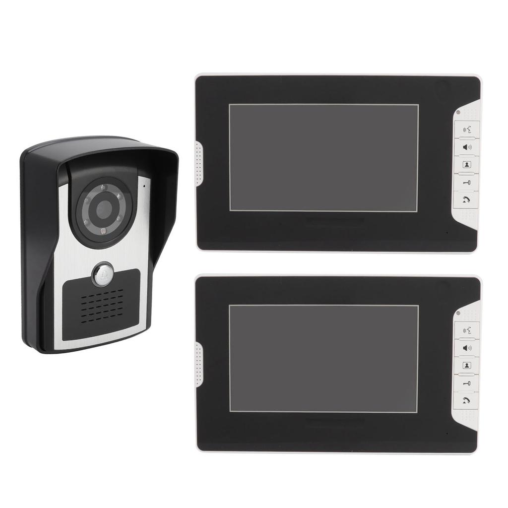 Video Intercom Doorbell Smart Dual Monitor Electronic Doorbell 16 Bells Night Vision Infrared