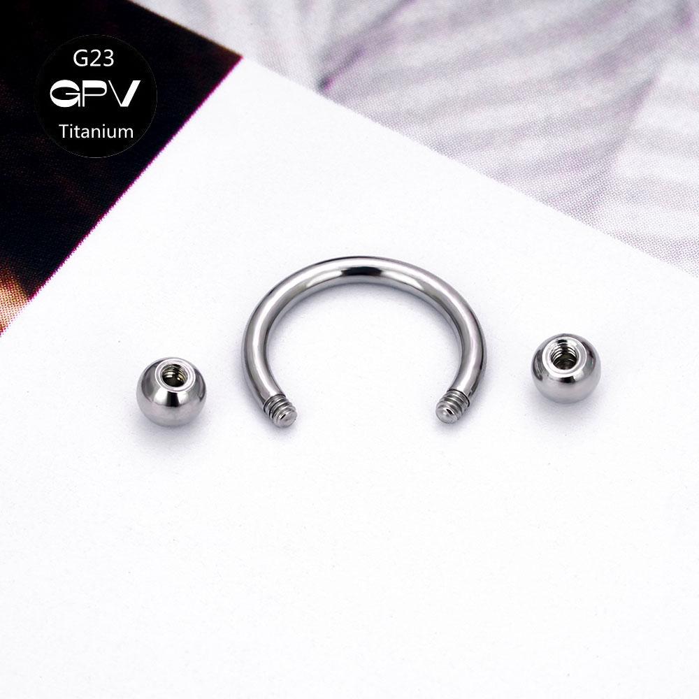 Wholesale G23 Titanium Horseshoe Rings C-Rod Nose Septal Ring Punk Nose Ring Perforated Jewelry Men's and Women's Earrings