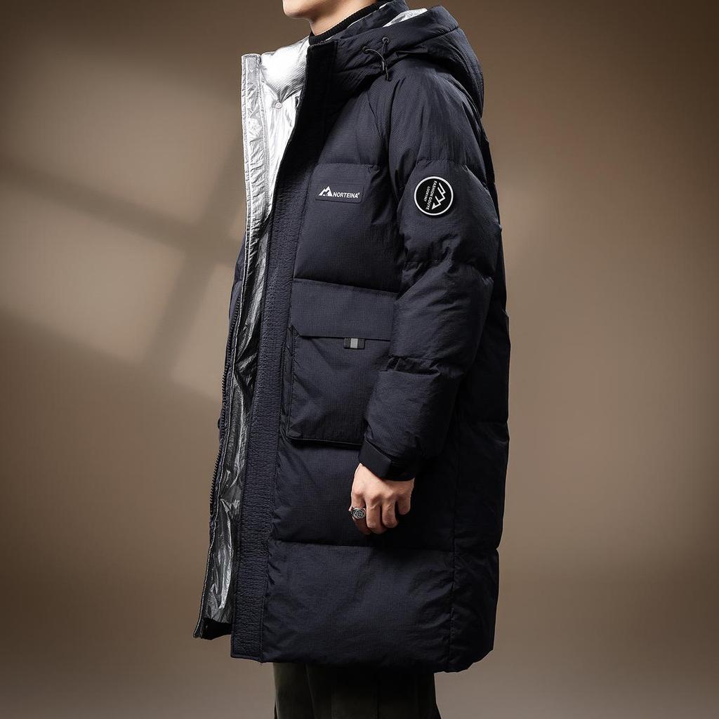 Men's Premium Thermal Insulated Down Jacket - 90% Duck Down, Mid-Length, Thickened Winter Coat