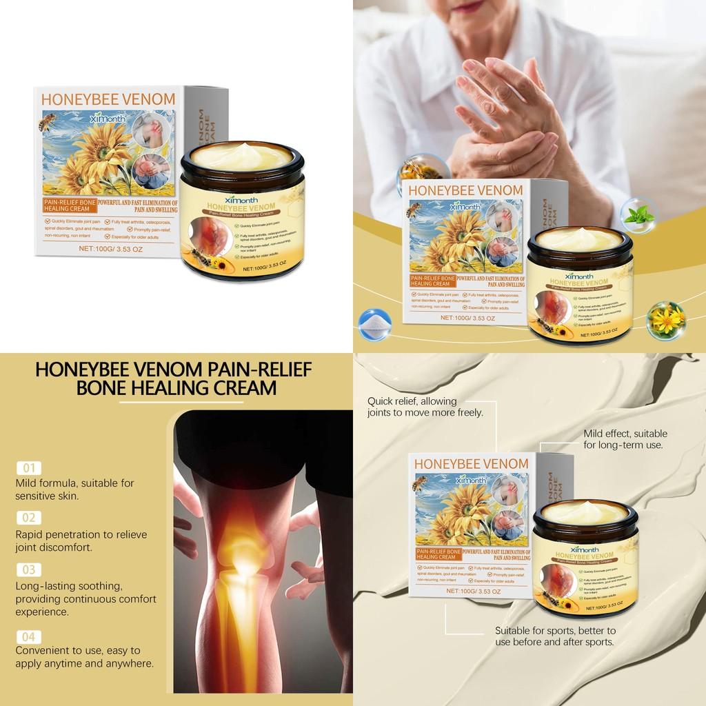 Ximonth Bee Venom Joint Care Cream Gentle Relief For Knee Discomfort And Daily Massage Therapy