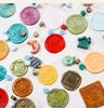 200PCS/bag Octagon Sealing Wax Beads Vintage Sealing Stamp Scrapbook Material Wedding Invitation Of Card Envelope Decoration