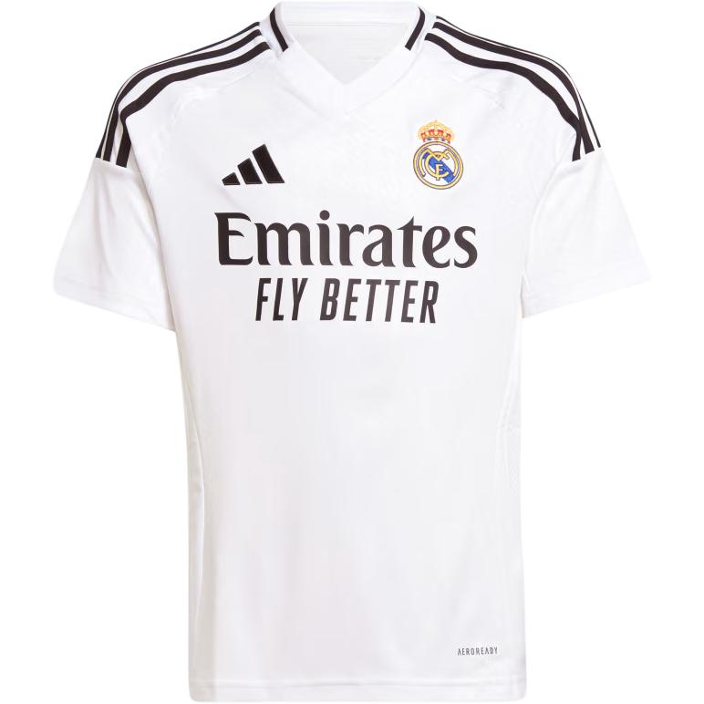 

Новая футболка Adidas SS24 РЕАЛ МАДРИД 24/25 ДОМАШНЯЯ ФУТБОЛКА ДЕТСКАЯ Белый Детская IT5186 7-8