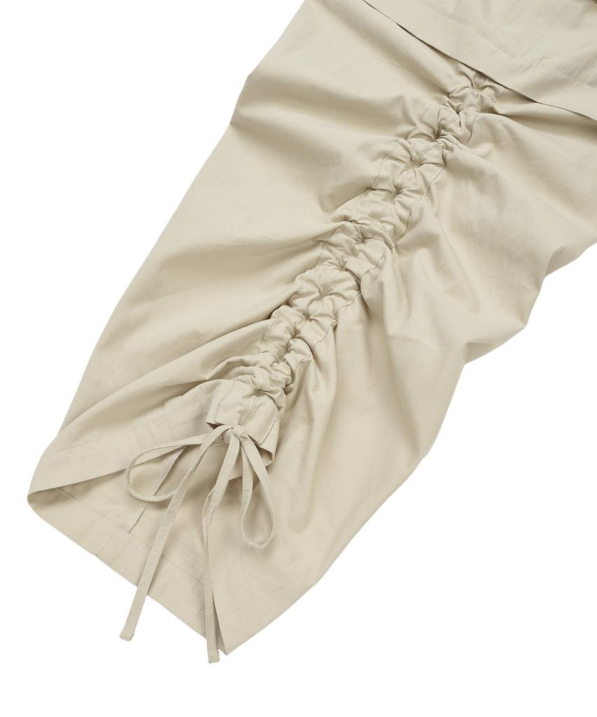 LMR Shirred Point String Cargo Pants Beige